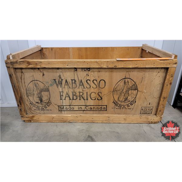 WABASSO FABRICS Wood Crate "Made in Canada" (18"H x 33"W x 22"D) (SEE PICS!)