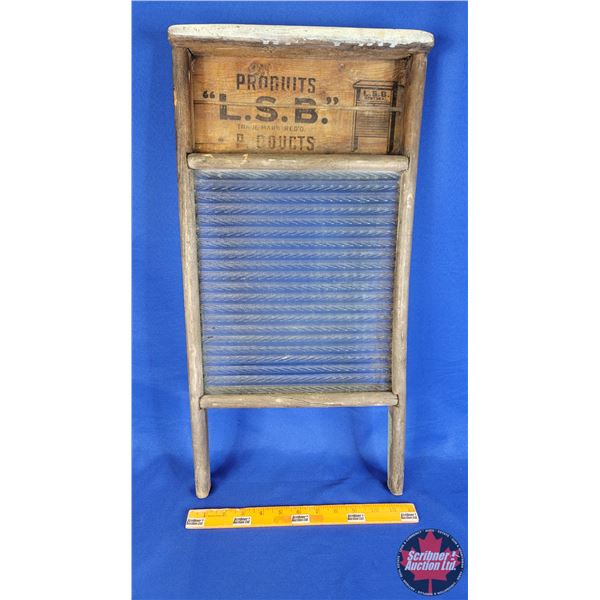 "L.S.B." Washboard (23-3/4"H x 11-3/4"W x 2-1/2"D) (SEE PICS!)