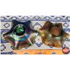 Image 5 : Décor Ruffle Edge Candy Bowls (2) Carnival Glass - Iridized (8") (SEE PICS!)