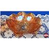 Image 5 : Décor Ruffle Edge Candy Bowls (2) Carnival Glass - Iridized (Largest 7-1/4") (SEE PICS!)