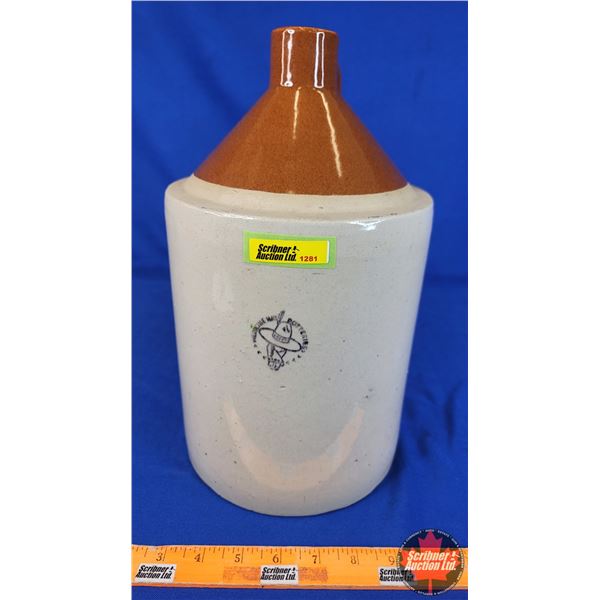 Stoneware Crock Jug "Sleepy Indian" Stamp (13"H x 7-1/4"Dia) (SEE PICS!)