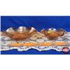 Image 2 : Décor Ruffle Edge Candy Bowls (2) Carnival Glass - Iridized (Largest 9") (SEE PICS!)