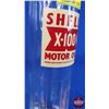 Image 2 : SHELL X-100 Pint Motor Oil Bottle (14"H x 3"Dia) (SEE PICS!)