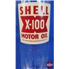 Image 3 : SHELL X-100 Pint Motor Oil Bottle (14"H x 3"Dia) (SEE PICS!)