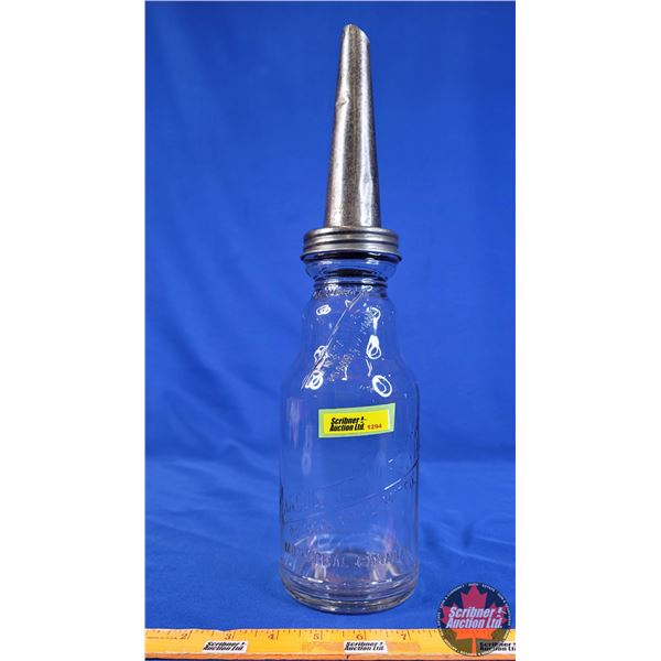 Oil Jar "MARQUETTE Mfg. Co. of Canada" with Spout (16"H x 4"Dia) (SEE PICS!)