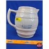 Image 1 : Advertising Pitcher "Seasons Greetings The Farmers Store Innisfree Alberta" (7"H x 4-1/4"Dia) (SEE P