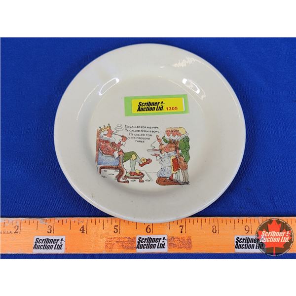 Medalta Potteries Nursery Rhyme Plate "He Called for His Pipe … " (6"W) (SEE PICS!)