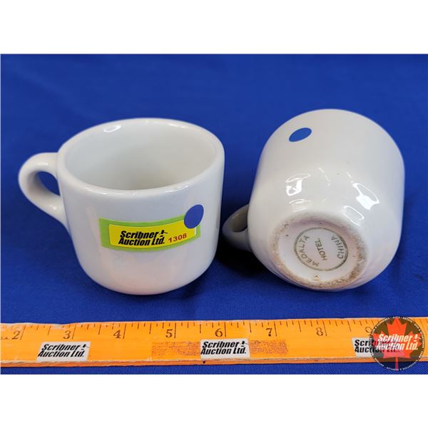 Medalta Hotel China Mugs (2) (3"H x 3-1/4"Dia) (SEE PICS!)