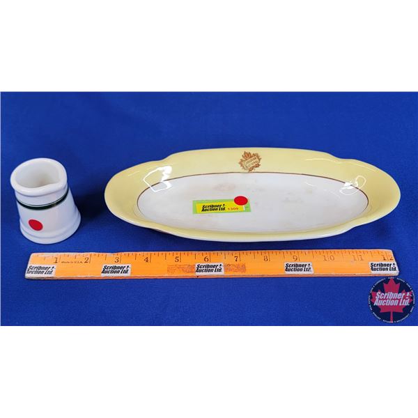 Medalta Pairing : - Canadian National Diner Platter (10-1/4"W x 4-3/4"D) - Diner Creamer (SEE PICS!)