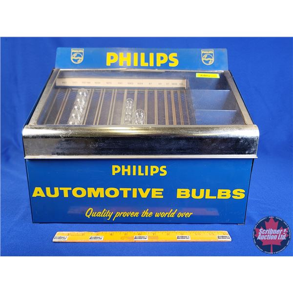 Store Display Storage Bin "PHILIPS AUTOMOTIVE BULBS" (c/w Bulbs) (13"H x 16"W x 8-1/4"D) (SEE PICS!)