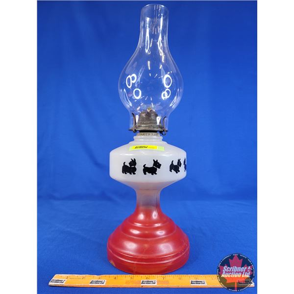 Scotty Dog Coal Oil Lamp (10 Dogs) (18-1/2"H w/Chimney) (SEE PICS!)