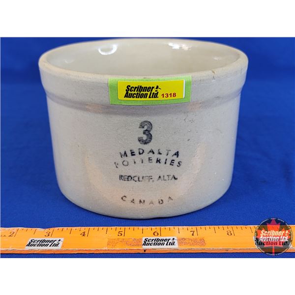 Medalta 3 Gallon Crock (4-1/2"H x 6-3/4"Dia) (SEE PICS!)