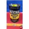 Image 1 : NATIONAL Motor Oil Tin "Canadian Oil Companies Limited" (7"H x 4"Dia) (SEE PICS!)