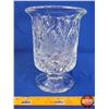 Image 3 : Crystal Pedestal Hurricane Vase (9"H) (SEE PICS!)