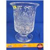 Image 5 : Crystal Pedestal Hurricane Vase (9"H) (SEE PICS!)