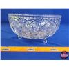 Image 4 : Crystal Pinwheel Footed Fruit Bowl (4-1/4"H x 8-3/4"Dia) (SEE PICS!)