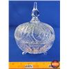 Image 4 : Clear Glass Footed Candy Dish w/Lid (8"H) (SEE PICS!)
