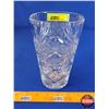 Image 2 : Crystal Clear Glass Etched Vase (7"H) (SEE PICS!)