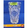 Image 4 : Crystal Clear Glass Etched Vase (7"H) (SEE PICS!)