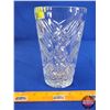 Image 5 : Crystal Clear Glass Etched Vase (7"H) (SEE PICS!)