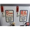 Image 10 : Vending Machine "Buy Sanitary Postage Stamps" (6 Cent & 10 Cent Air Mail) (w/Keys) (14"H x 10-1/4"W 