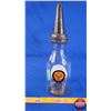 Image 7 : Vintage Style Service Station 1 Quart Oil Bottle "GOLDEN SHELL OIL" Decal w/Spout (14"H Total) (SEE 