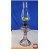 Image 1 : Coal Oil Lamp (Amethyst) (Victoria Burner) (16-1/4"H Total) (SEE PICS!)