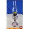 Image 2 : Coal Oil Lamp (Amethyst) (Victoria Burner) (16-1/4"H Total) (SEE PICS!)