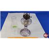 Image 5 : Coal Oil Lamp (Amethyst) (Victoria Burner) (16-1/4"H Total) (SEE PICS!)