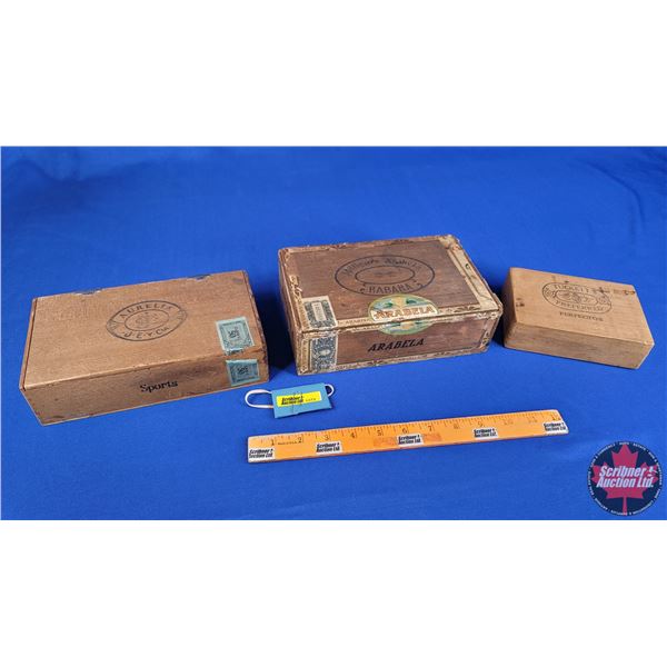 Cigar Boxes (3): Aurelia; Milligan's Arabela; Tuckett's (SEE PICS!)