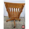 Image 3 : Oak Office Chair (Rolling) (33"H) (SEE PICS!)