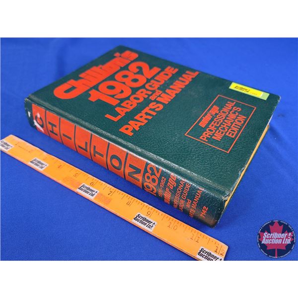 Chilton's 1982 Labor Guide & Parts Manual (11"H x 8-1/2"W x 2"D) (SEE PICS!)