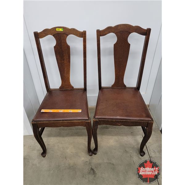 Dining Chairs (2) (39"H x 18"W x 20"D) (SEE PICS!)
