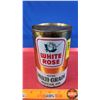 Image 1 : OIL TIN: WHITE ROSE ULTRA MULTI-GRADE MOTOR OIL (6-1/2"H x 4"Dia) (SEE PICS!)