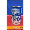 Image 1 : OIL TIN: WHITE ROSE Anti-Freeze (6-1/2"H x 4"Dia) (SEE PICS!)
