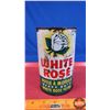 Image 4 : OIL TIN: WHITE ROSE ULTRA MOTOR OIL (6-1/2"H x 4"Dia) (SEE PICS!)