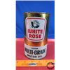Image 4 : OIL TIN: WHITE ROSE ULTRA MULTI-GRADE MOTOR OIL (6-1/2"H x 4"Dia) (SEE PICS!)