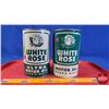 Image 2 : OIL TINS (2): WHITE ROSE - Variety Green & White (6-1/2"H x 4"Dia) (SEE PICS!)