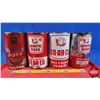 Image 2 : OIL TINS (4): WHITE ROSE / EN-AR-CO ~ Variety Red & White (One is Cardboard) (6-1/2"H x 4"Dia) (SEE 