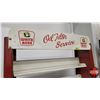 Image 2 : Service Station 'WHITE ROSE" Oil Tin Display Rack "Oil Filter Service" (72-1/2"H x 33-1/2"W x 14-1/2