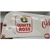 Image 8 : Service Station 'WHITE ROSE" Oil Tin Display Rack "Oil Filter Service" (72-1/2"H x 33-1/2"W x 14-1/2
