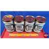 Image 1 : OIL TINS (4): QUAKER STATE Super Blend Motor Oil (6-1/2"H x 4"Dia) (SEE PICS!)
