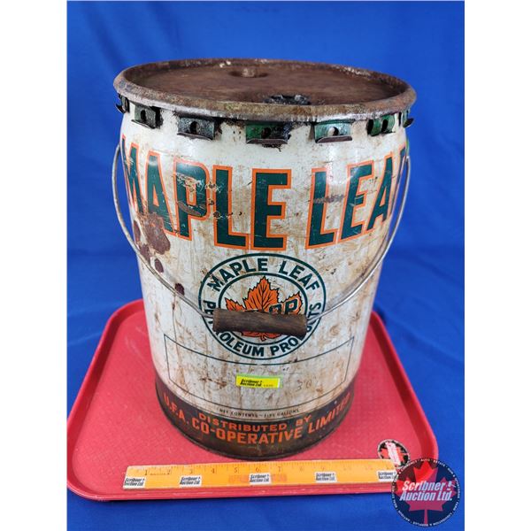 MAPLE LEAF 5 Gallon Pail (16"H x 11-1/2"Dia) (SEE PICS!)