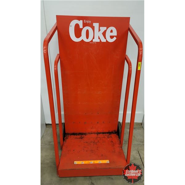 Metal Store Display Cart/Rack "Enjoy Coke" (50"H x 25"W x 23"D) (SEE PICS!)