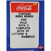 Image 4 : Enjoy Coca-Cola Menu Board with Black Interchangeable Letters/Numbers/Characters (23-1/2"H x 14"W) (