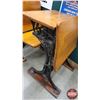 Image 4 : Antique Cast Frame Schoolhouse Desks (3) (Stamped "MINNEAPOLIS, CAST CO") (26"H) (SEE PICS!)