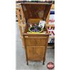 Image 1 : "Columbia Grafonola" Gramophone Cabinet Style w/Record Storage (43"H x 19"W x 21"D) (Working) (SEE P
