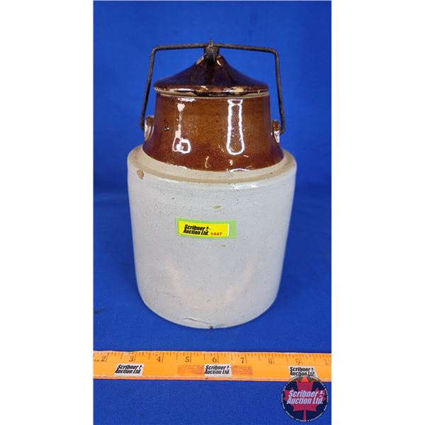 Stoneware Pickle Crock (10"H x 7"Dia) (SEE PICS!)