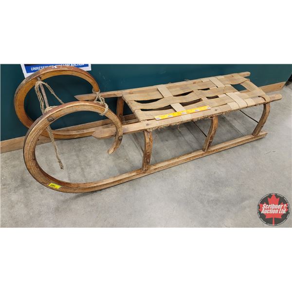 Vintage Wooden Sledge / Pack Sleigh (19"H x 16"W x 54"D) (SEE PICS!)