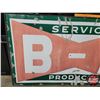 Image 2 : Large B-A SERVICE PRODUCTS Single Side Enamel Sign (Very Heavy) (in Frame) (36"H x 66"W) (SEE PICS!)